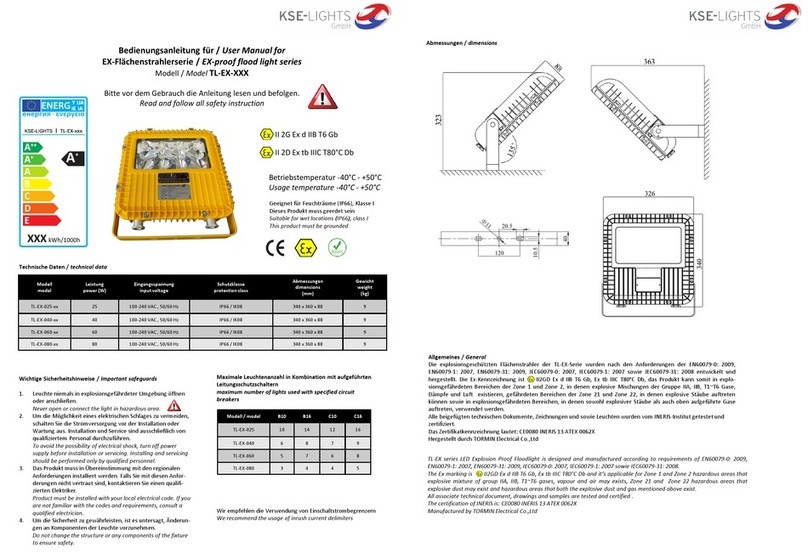KSE-LIGHTS TL-EX Series user manual