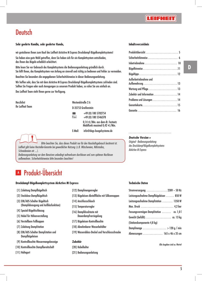 Leifheit AirActive M Express manual