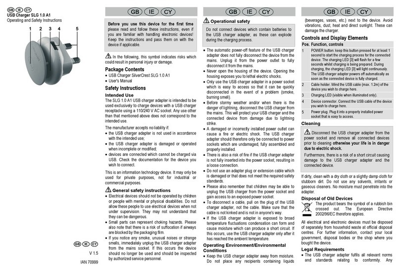 Silvercrest SLG 1.0 A1 Quick guide