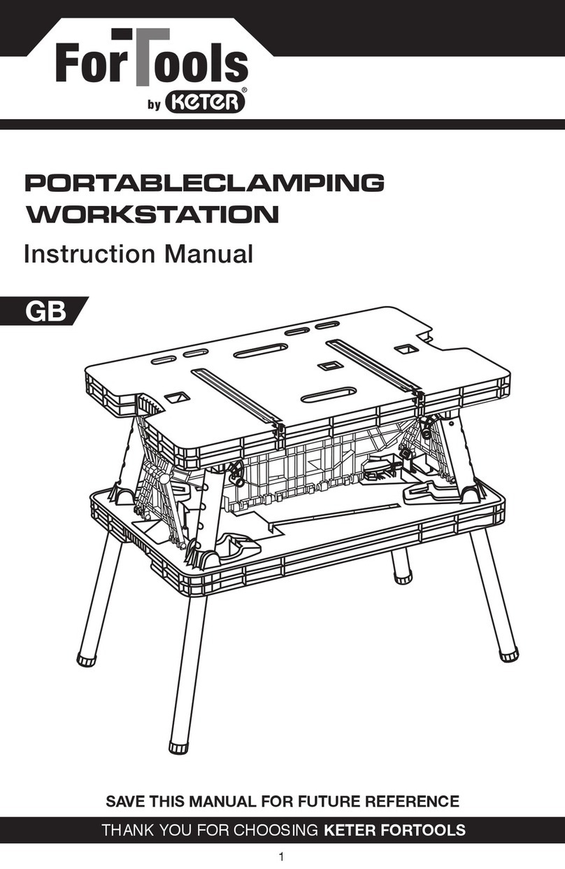 Keter FORTOOLS PORTABLECLAMPING WORKSTATION instruction manual