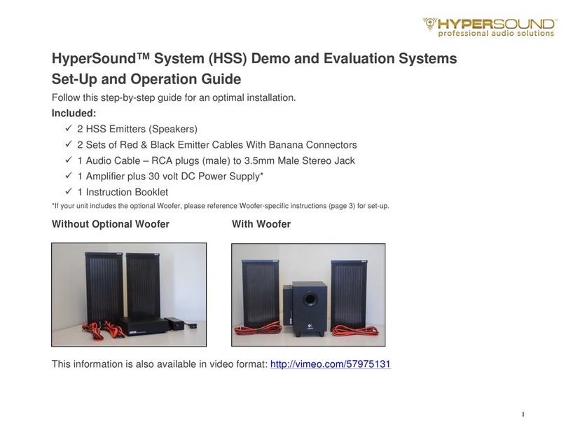 HyperSound HSS Series Set up and operation guide