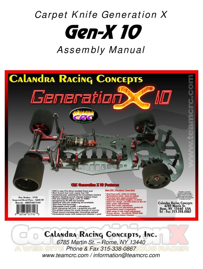 Calandra Racing Concepts Generation X Series Assembly manual