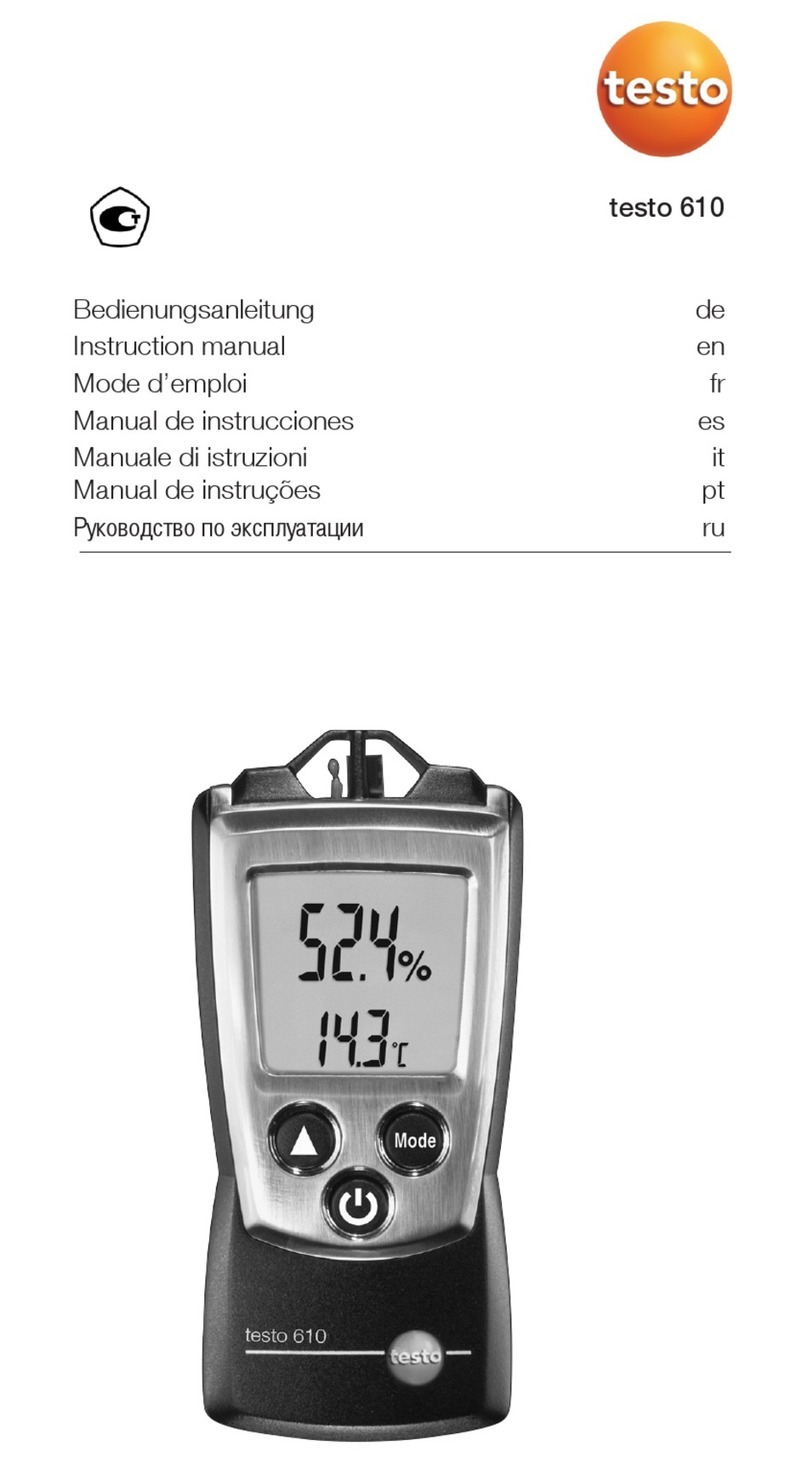 TESTO 610 User manual
