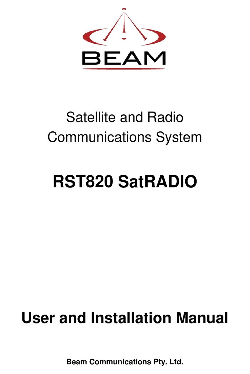 Beam SatRADIO RST820 User and installation manual