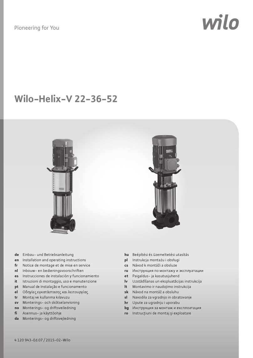 Wilo Helix-V 22 Installation and operating instructions