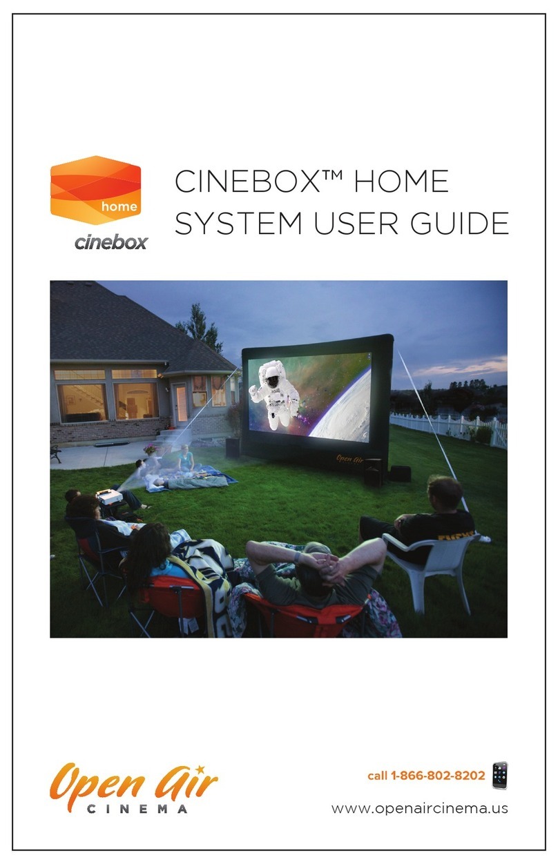 Open Air Cinema CINEBOX HOME SYSTEM user guide