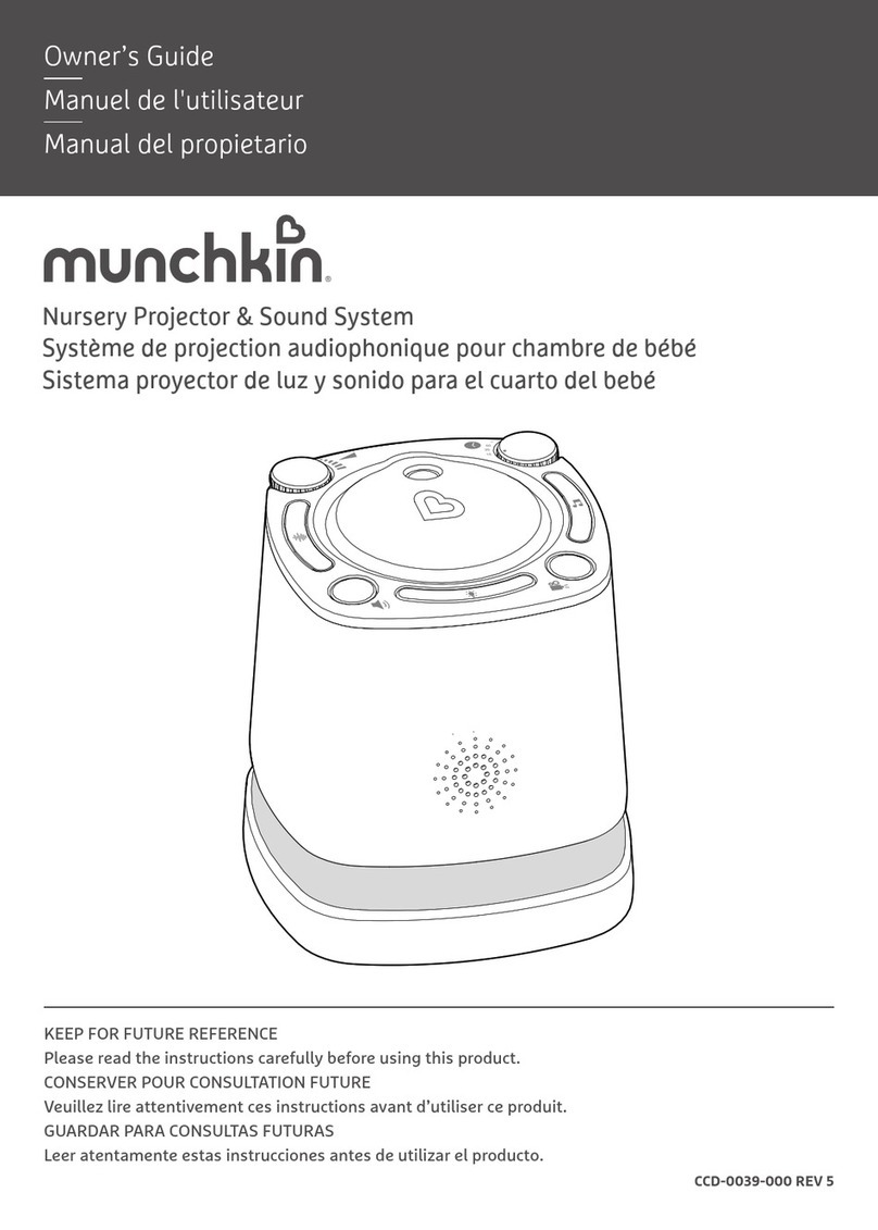Munchkin Nursery Projector & Sound System owner's manual