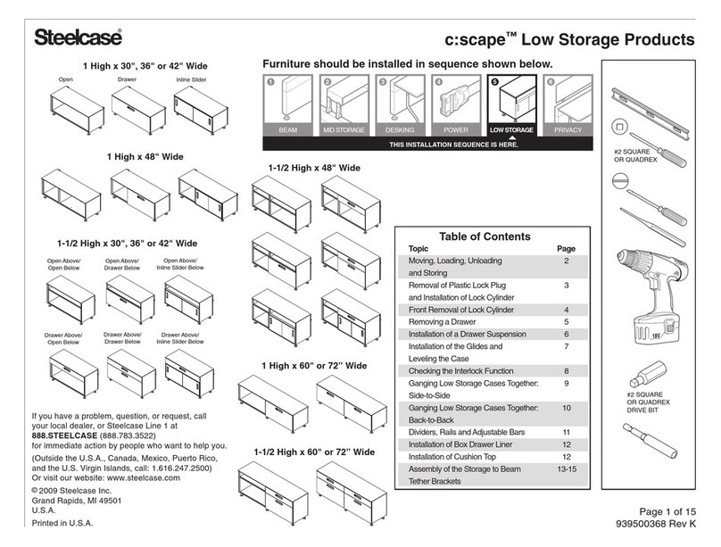 Steelcase c:scape Low Storage Series User manual Steelcase c:scape Low Storage Series User manual
