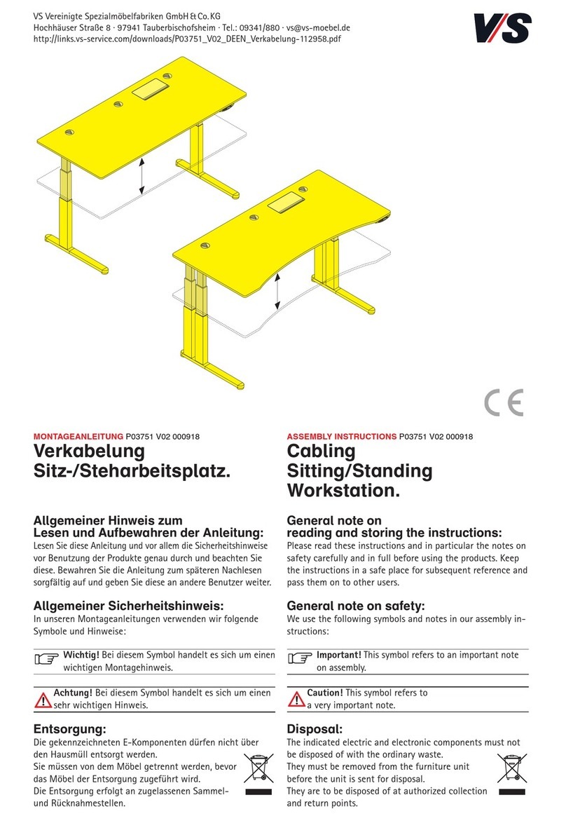 VS Cabling Sitting/Standing Workstation User manual