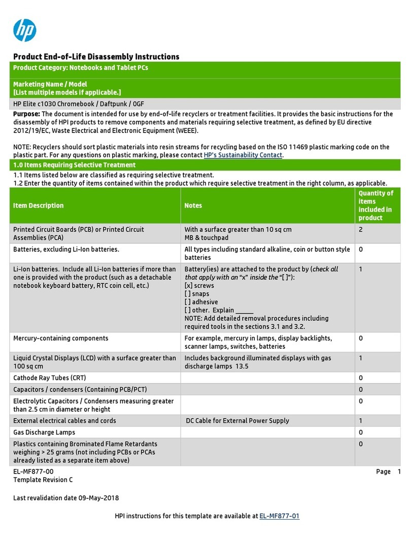 HP Elite C1030 Chromebook Installation instructions