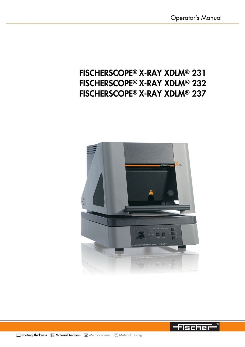 FISCHER FISCHERSCOPE X-RAY XDLM 231 Operator's manual