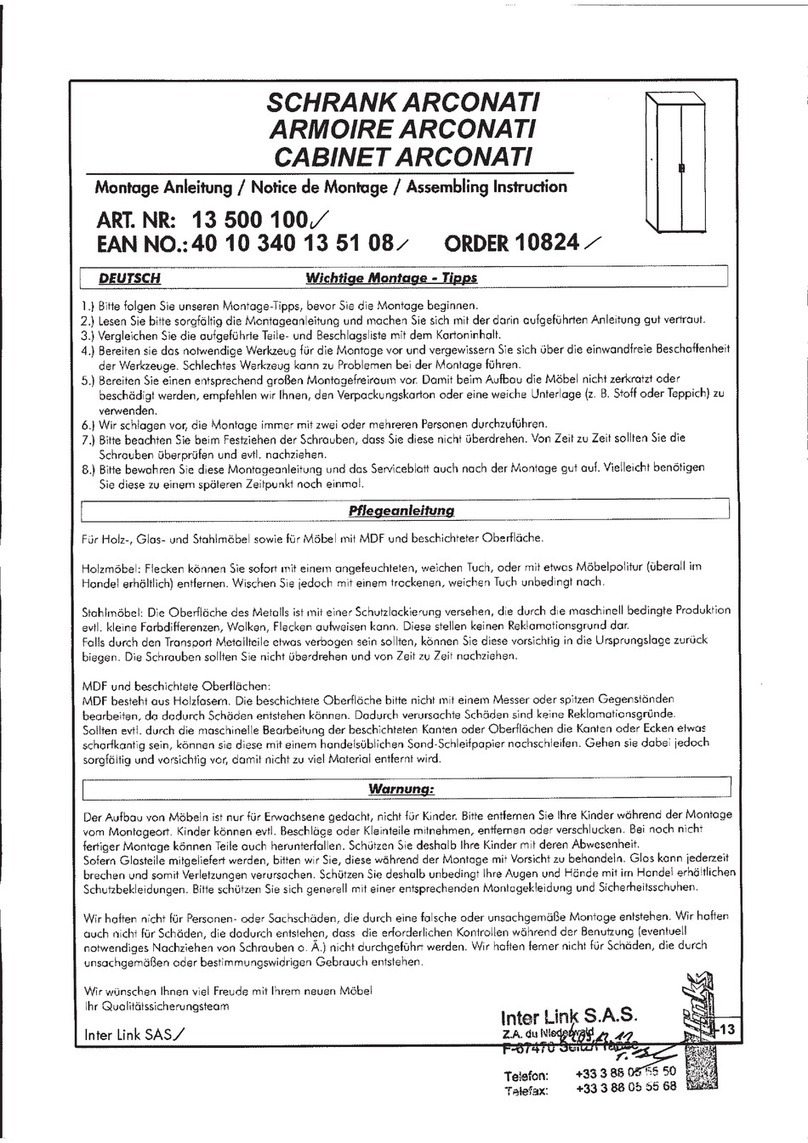 Inter link CABINET ARCONATI User manual