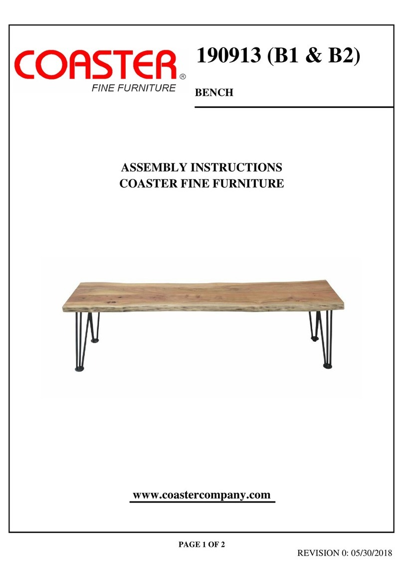 Coaster 190913 User manual Coaster 190913 User manual