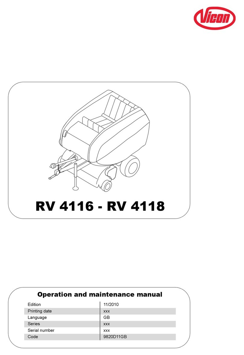 Vicon RV 4116 Operation and maintenance manual