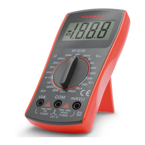 Maxwell Digital Multimeters 25109 User manual