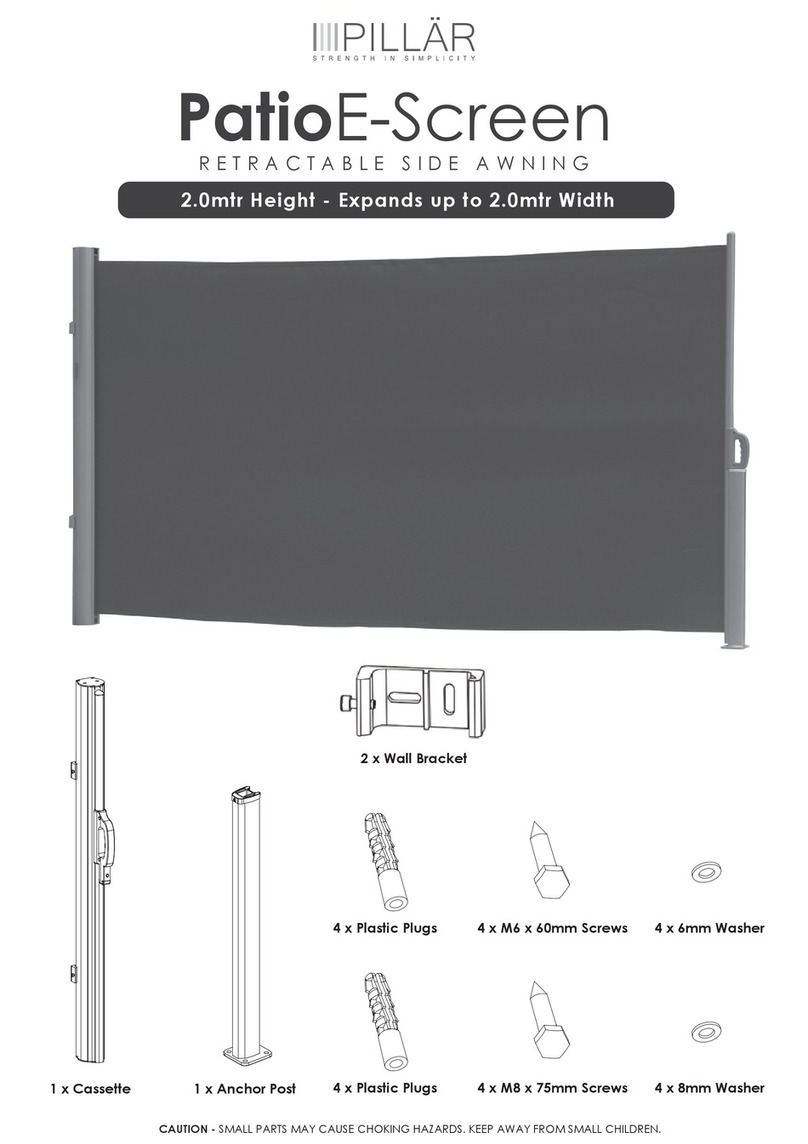 Pillar Patio E-Screen Assembly instructions