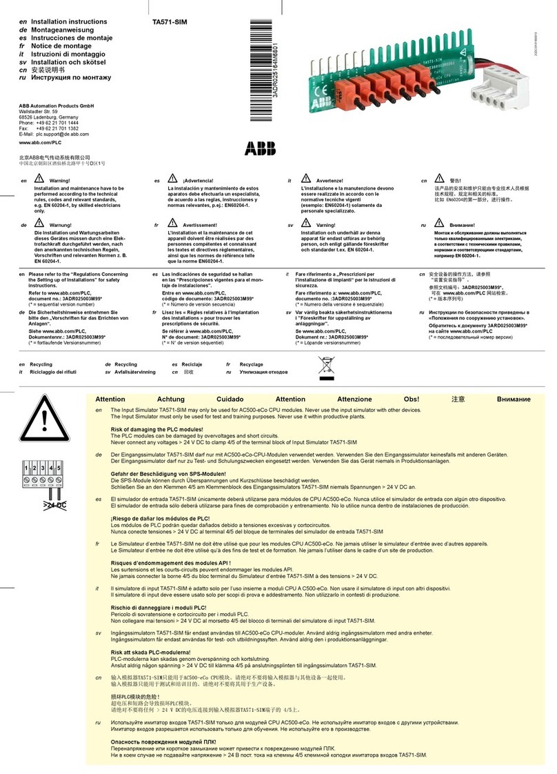 ABB TA571-SIM User manual