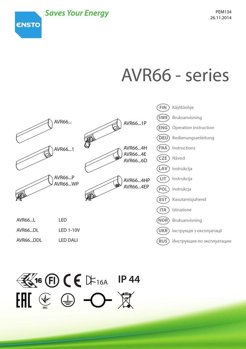 ensto AVR66 Series operation instruction