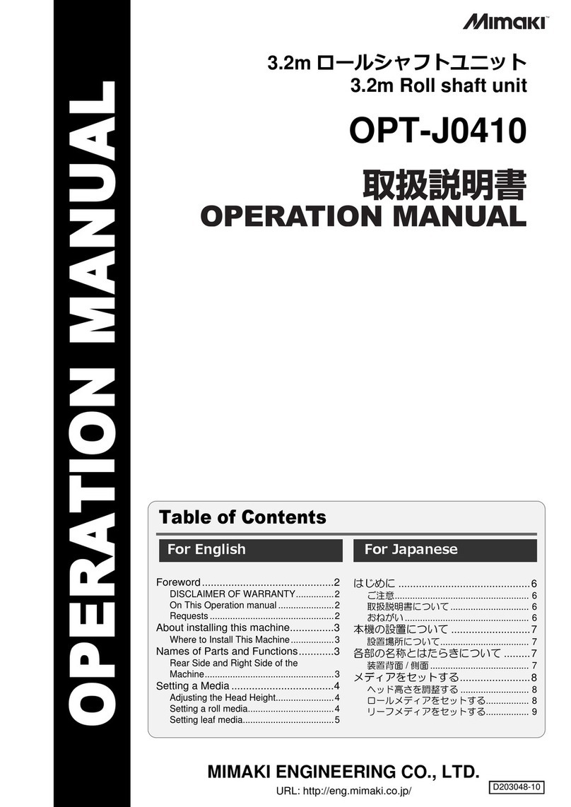MIMAKI OPT-J0410 Operation manual
