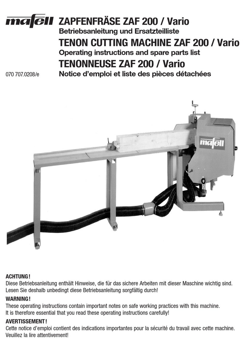 Mafell ZAF 200 Operating instructions and spare parts list
