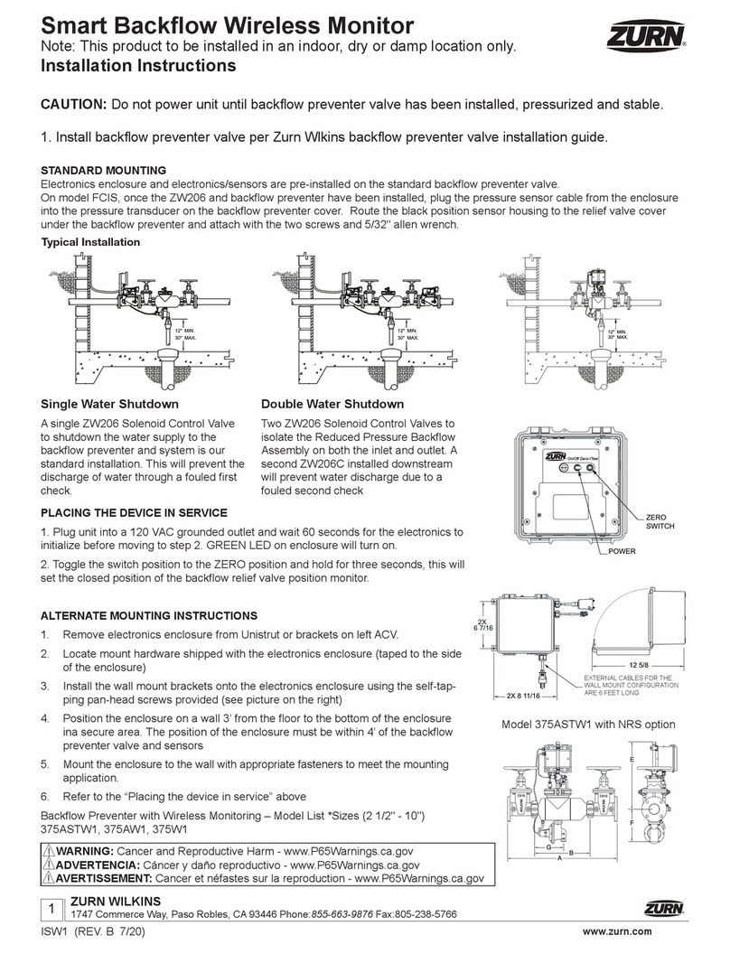 ZURN 375ASTW1 User manual