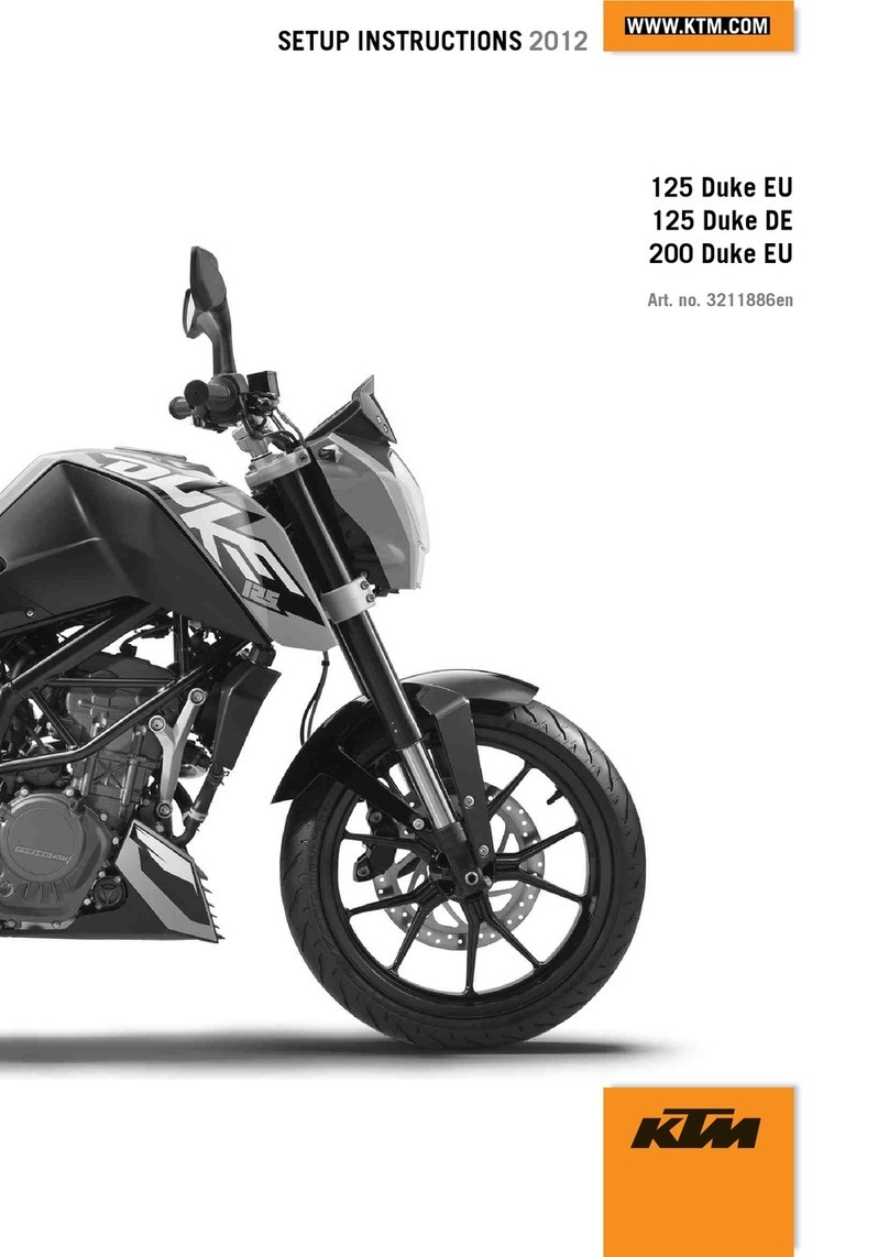 KTM 125 Duke EU 2012 Setup instructions