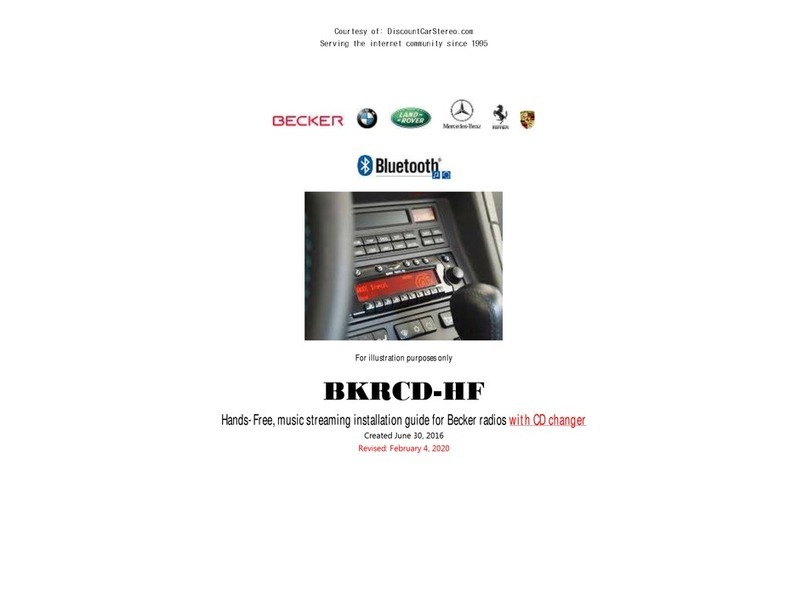 Becker BKRCD-HF installation guide Becker BKRCD-HF installation guide