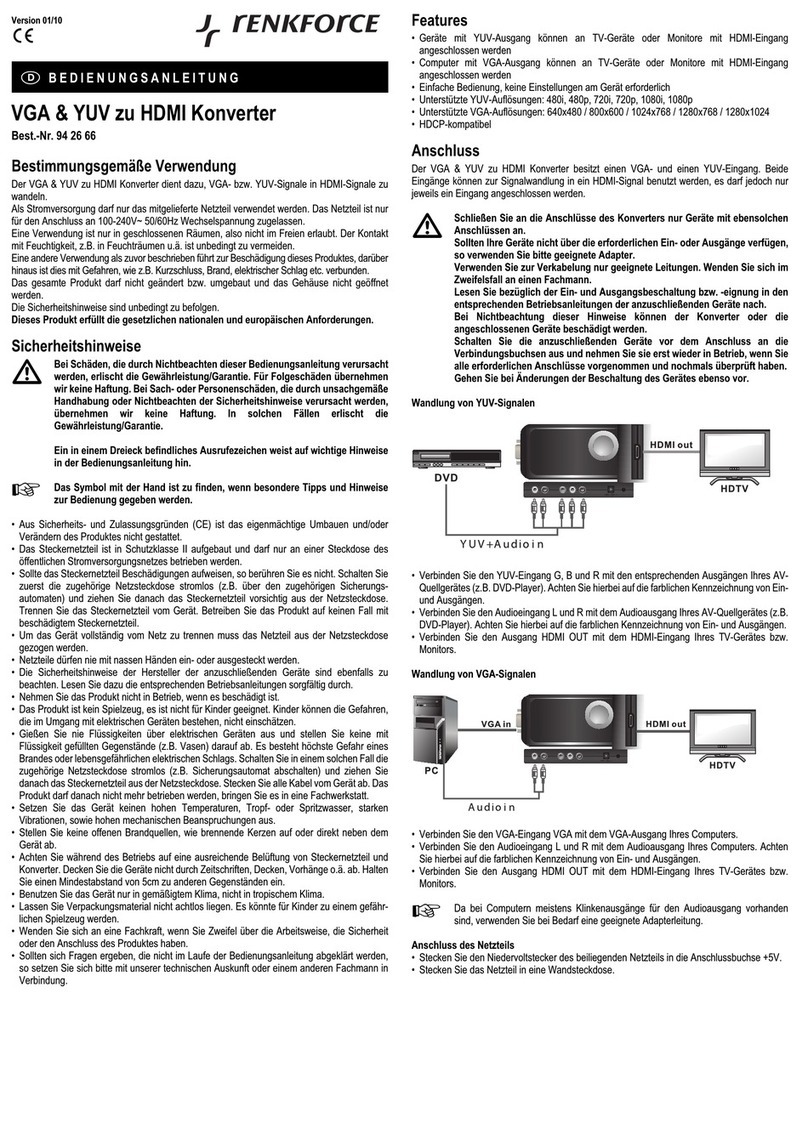 Renkforce 94 26 66 User manual