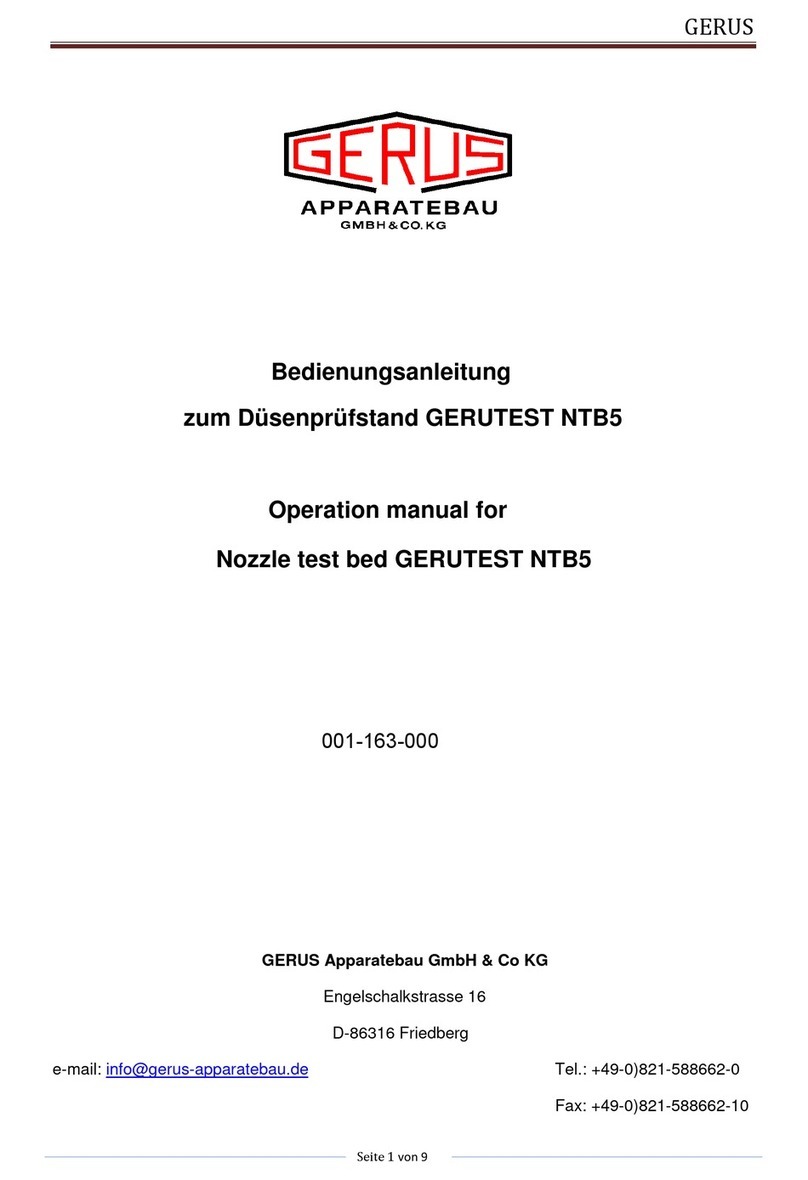 Gerus GERUTEST NTB5 Operation manual