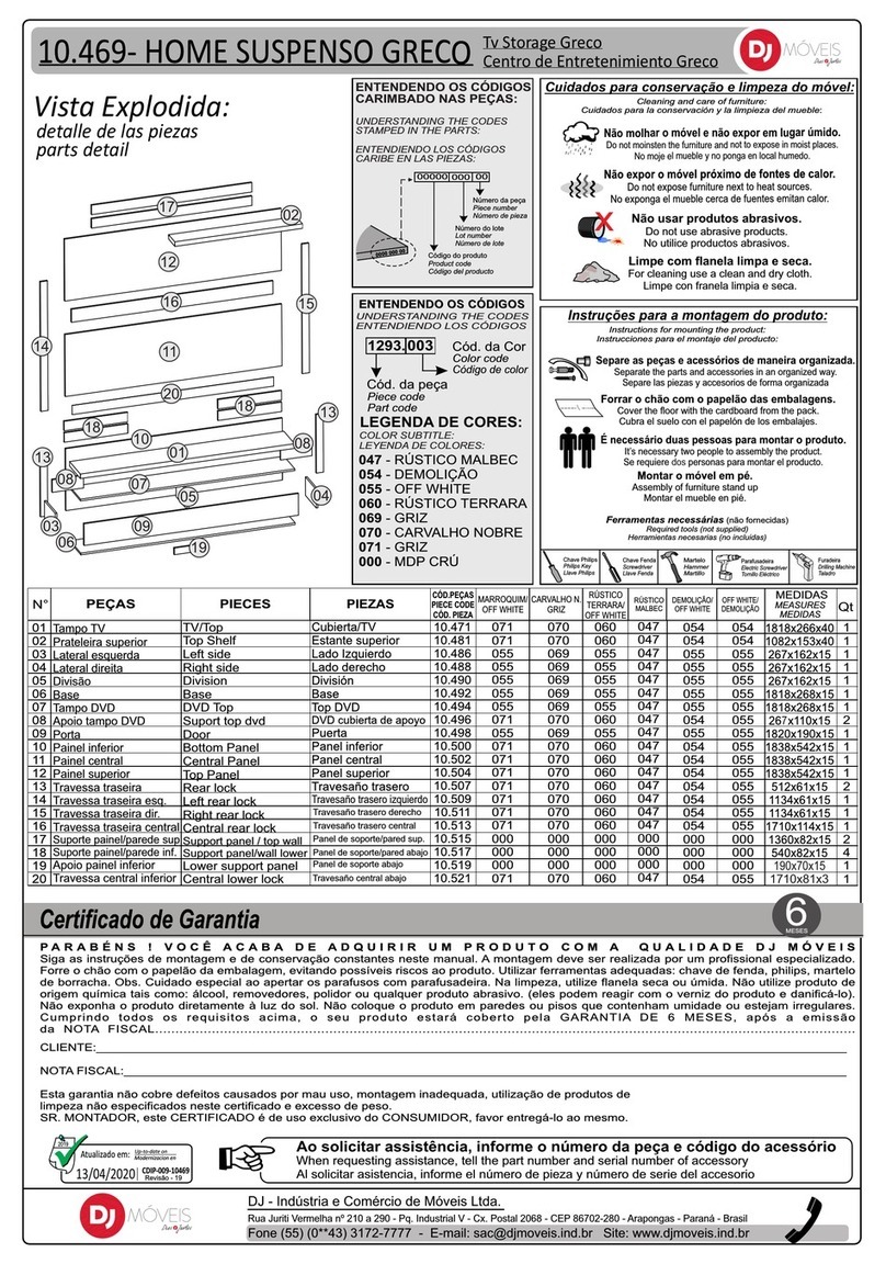 Dj MOVEIS Greco 10.469 User manual