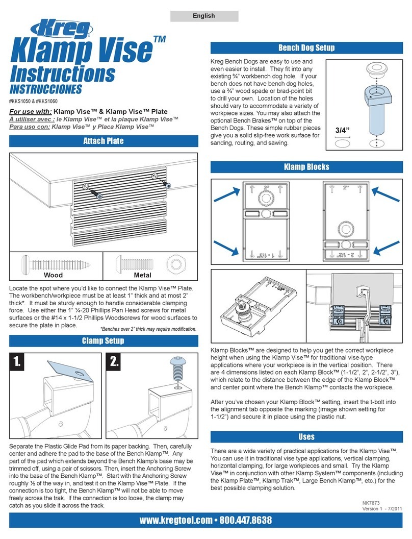 Kreg Klamp Vise KKS1050 instructions
