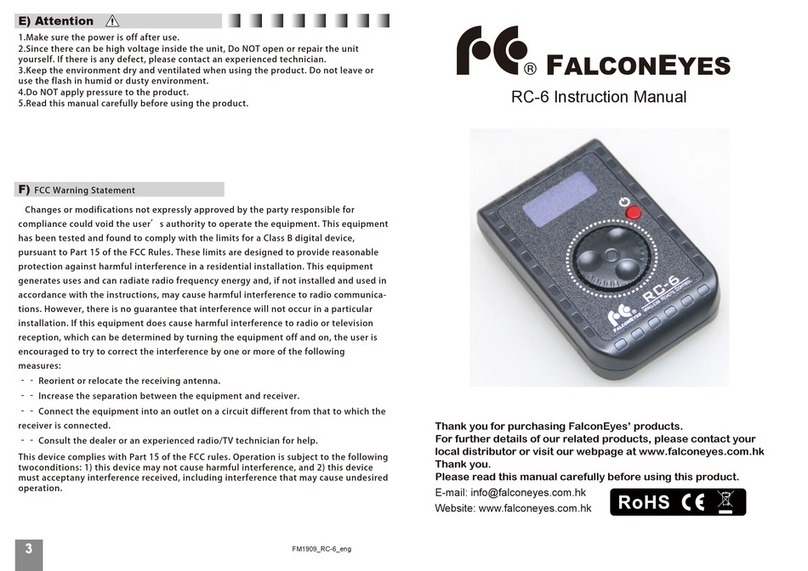 Falconeyes RC-6 instruction manual