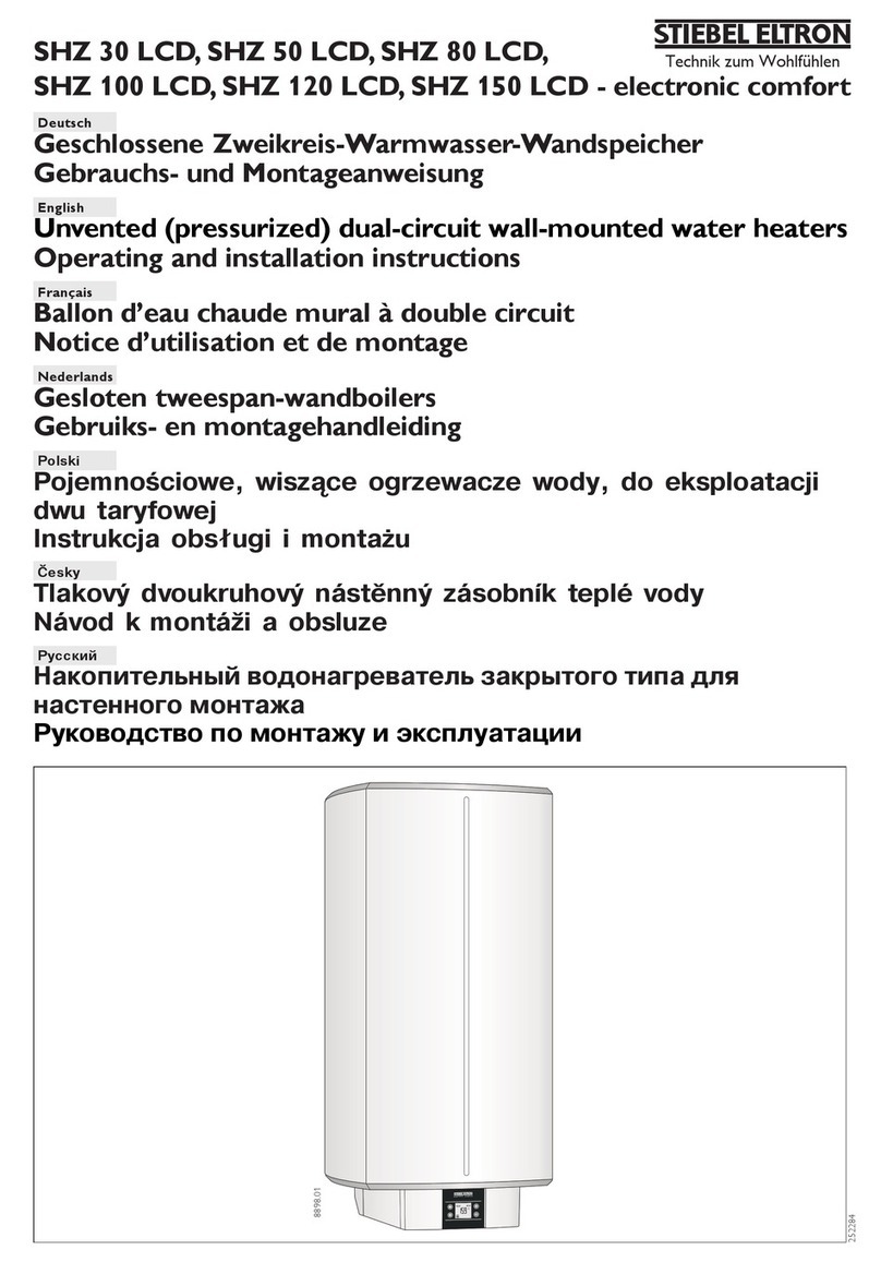 STIEBEL ELTRON SHZ 30 LCD Operating and installation instructions STIEBEL ELTRON SHZ 30 LCD Operating and installation instructions