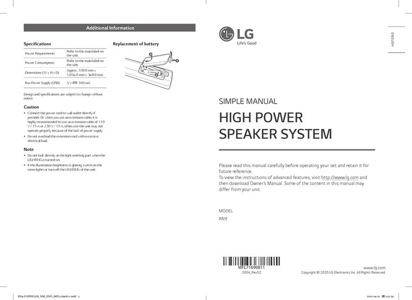 LG RN9 Simple manual