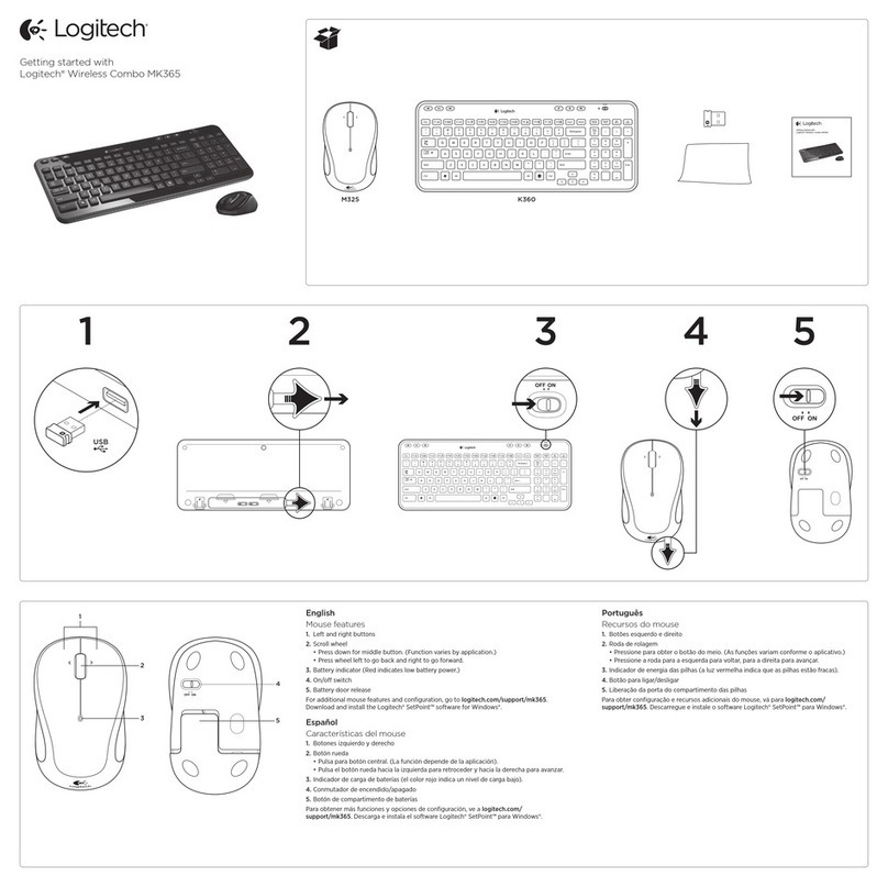 Logitech MK365 quick start guide