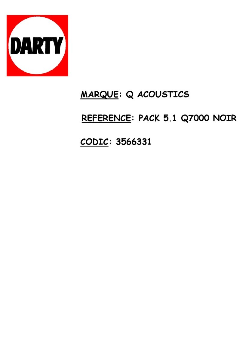 Q Acoustics 7000 Series User manual and technical specifications
