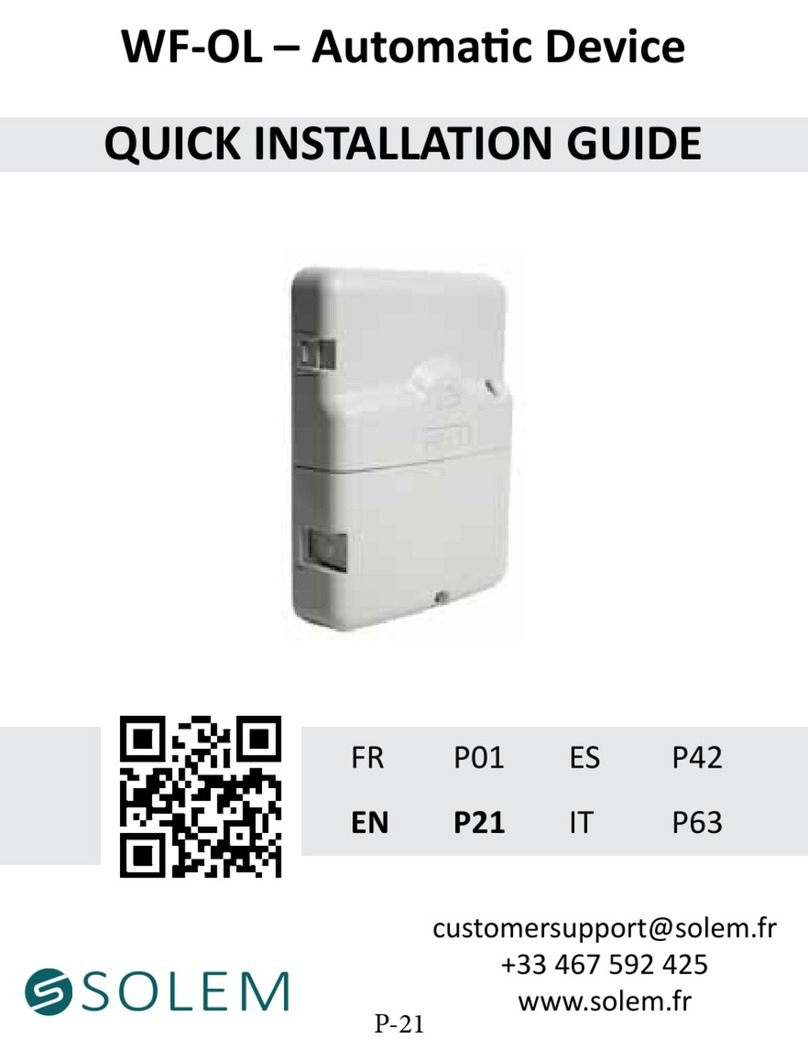 Solem WF-OL Quick installation guide