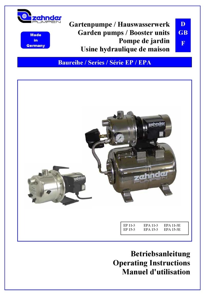 Zehnder Pumpen EP Series operating instructions