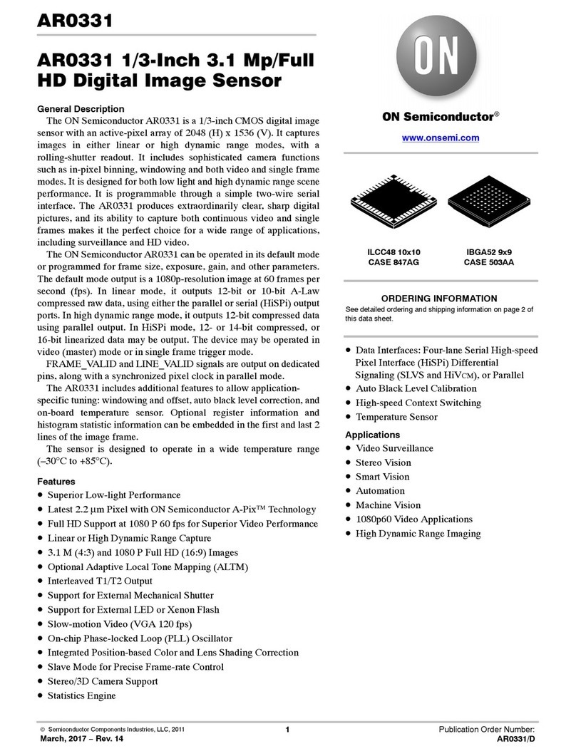 ON Semiconductor AR0331 Series Operating and maintenance instructions