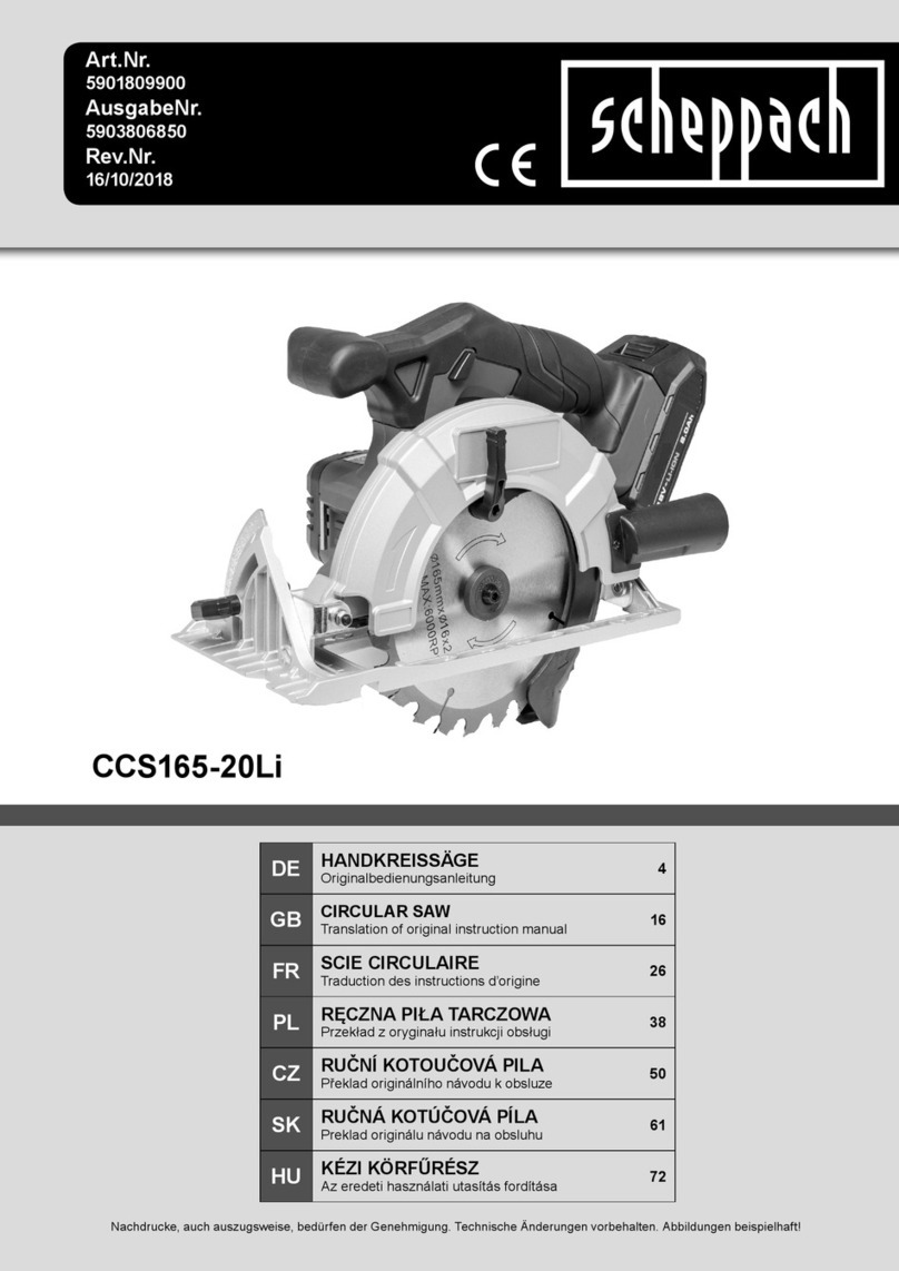 Scheppach CCS165-20Li Instructions for use