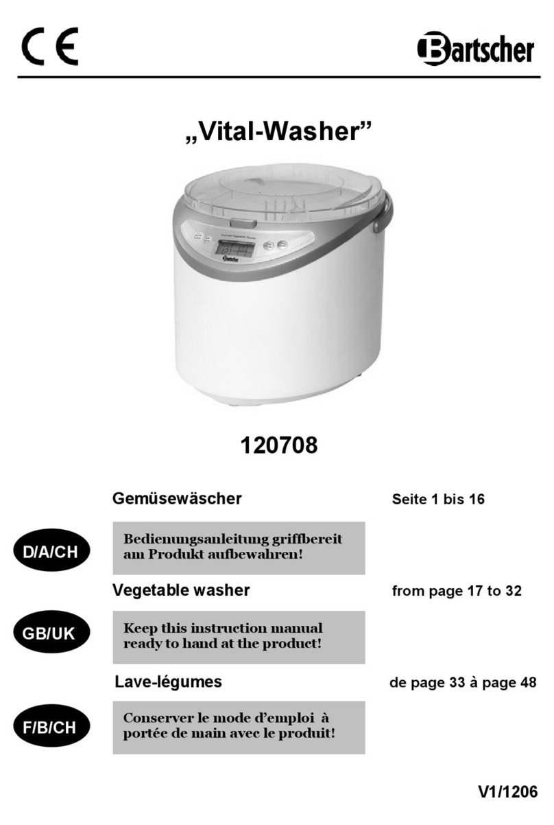 Bartscher Vital-Washer User manual