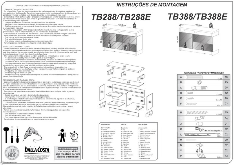 DALLA COSTA TB288 Assembling instructions