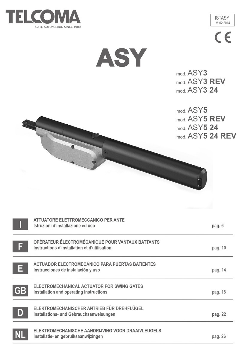 Telcoma ASY Series Installation and operating instructions
