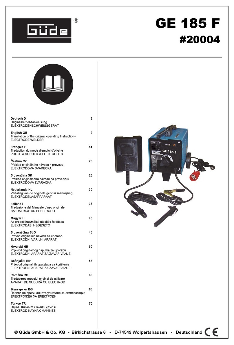 Gude GE 185 F Translation of the original operating instructions