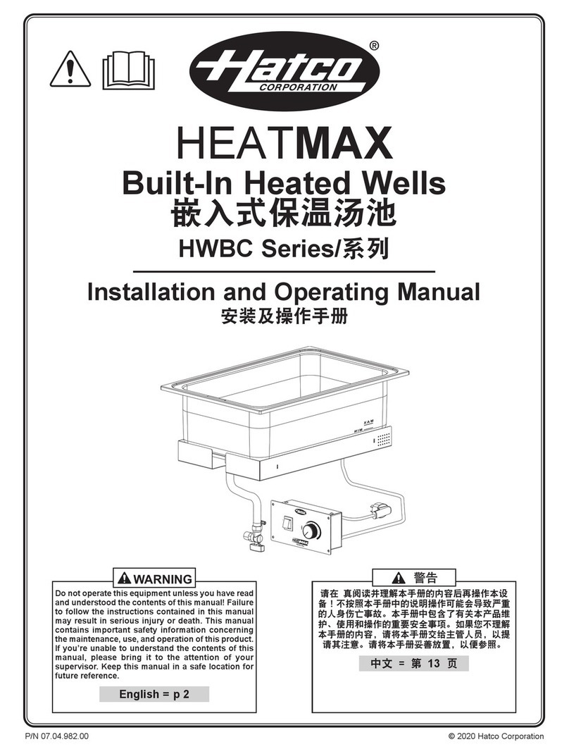 Hatco HEATMAX HWBC Series User manual