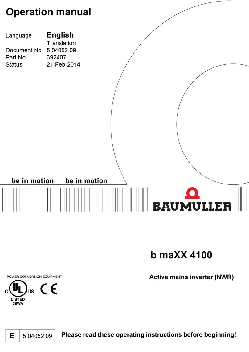 Baumuller b maXX 4100 Series Operation manual