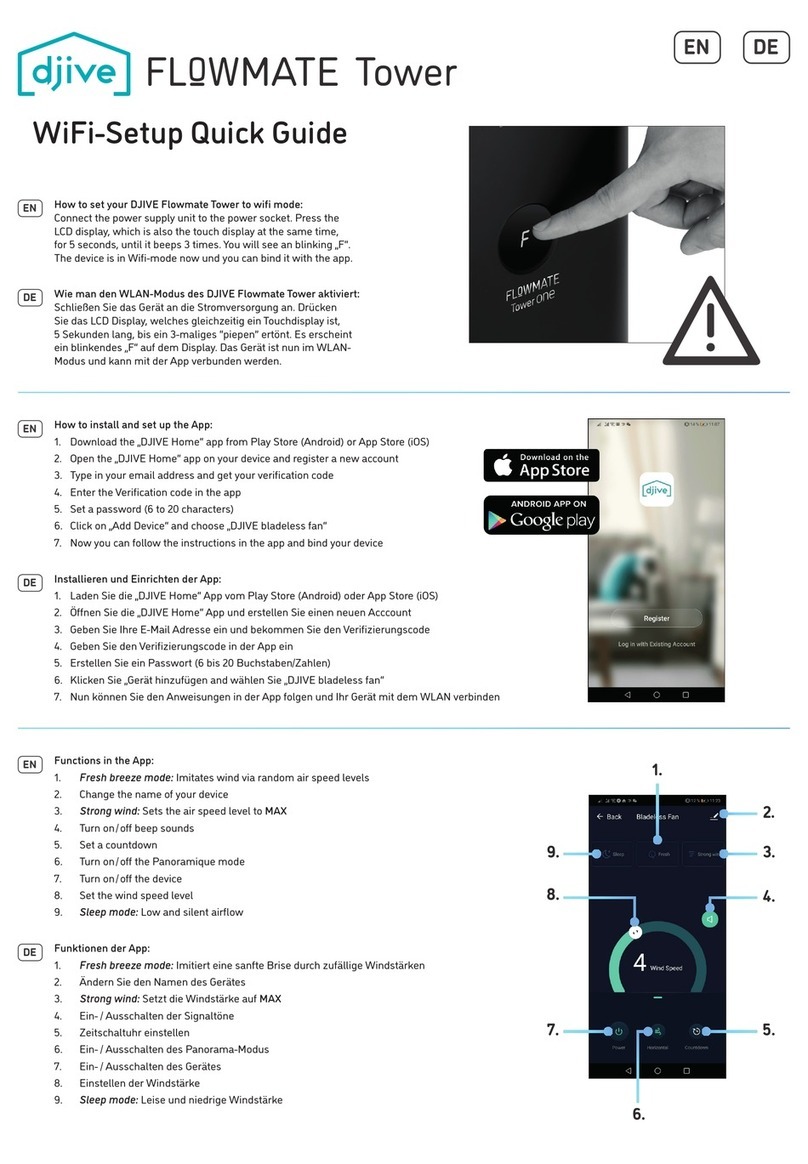 djive FLOWMATE TOWER quick guide
