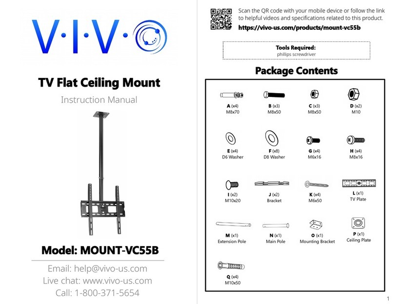 Vivo MOUNT V Flat Ceiling MountC55B instruction manual