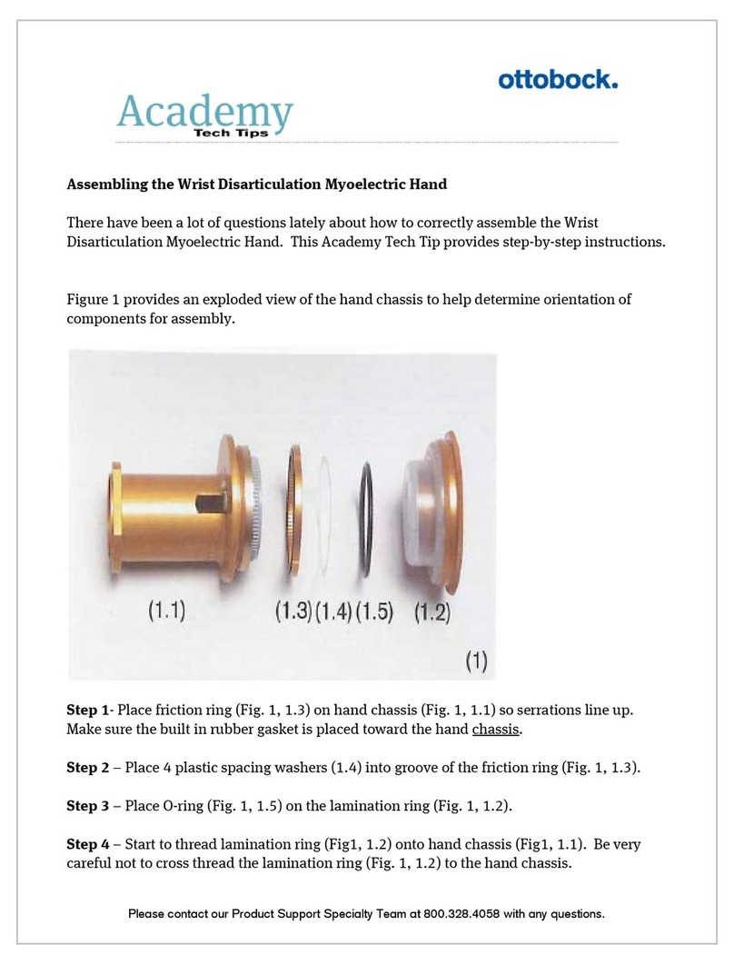 Otto Bock Wrist Disarticulation Myoelectric Hand Assembling Procedure