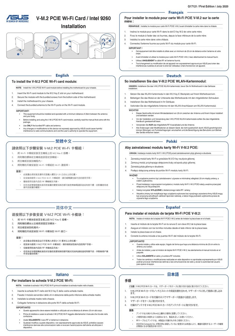 Asus V-M.2 PCIE User manual